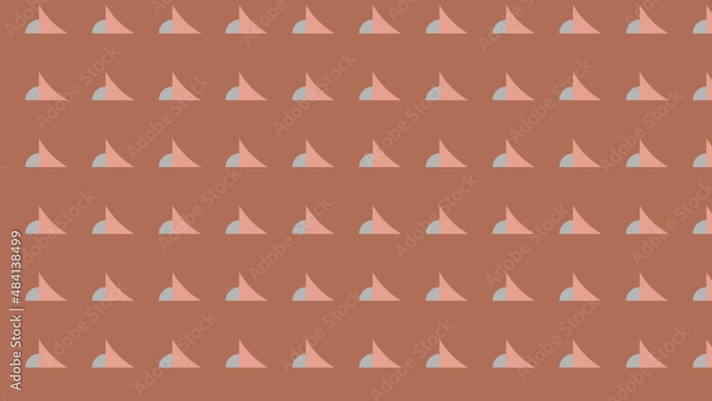 Poster multicolor geometric shapes in abstract dynamic pattern. motion graphic background in a flat design 