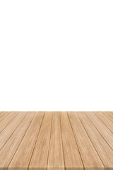 Empty wood table top and blur wall. Wall Texture Background. Building banner mock up abstract background - can used for display or montage your products.
