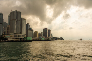 Fototapeta premium Buildings by the ferry terminal