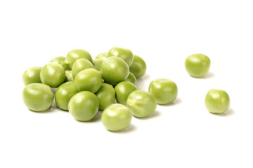 green peas isolated on white