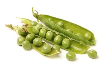 green peas isolated on white