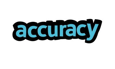 ACCURACY writing vector design on white background