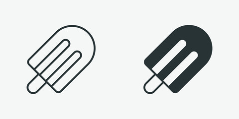 ice cream, summer icon vector set symbol