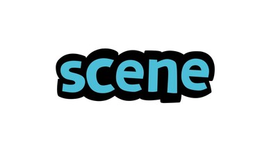 SCENE writing vector design on white background