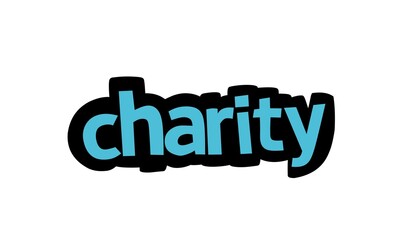 CHARITY writing vector design on white background