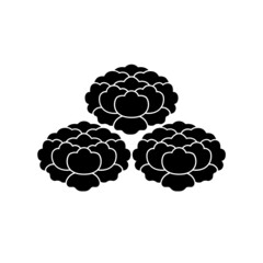 牡丹紋・三つ盛り落ち牡丹（みつもりおちぼたん）