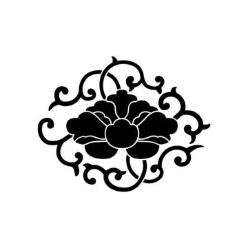 牡丹紋・変わり唐草牡丹（かわりからくさぼたん）