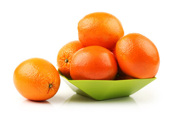 Orange fruit on the white background