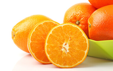 orange fruit on white