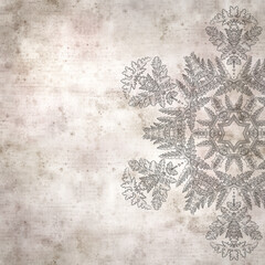 stylish textured old paper background with kaleidoscope snowflake