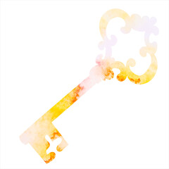 wrench watercolor silhouette ,on white background, vector