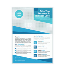 Modern Blue Corporate Business Flyer, Book Cover Template