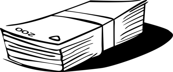 Two hundred zloty banknotes are tied with a ribbon
