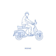Fototapeta na wymiar riding icon in vector. Illustration