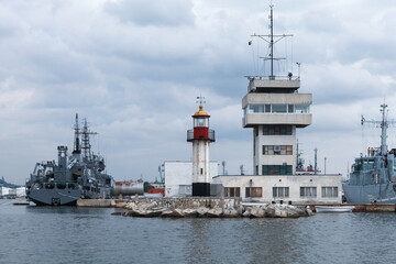 Port of Varna, Bulgaria. Traffic control tower