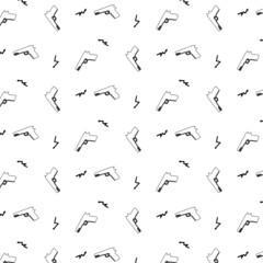Pistol or anger pattern background with black and white.