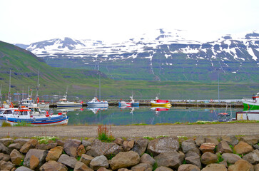 Breathtaking and beautiful and impressive landscape scenery nature in Iceland, popular travel...