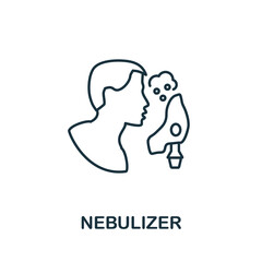 Nebulizer icon. Line element from medical equipment collection. Linear Nebulizer icon sign for web design, infographics and more.
