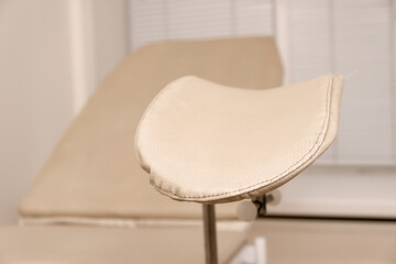 Gynecological chair close-up.Medical concept..Selective focus.