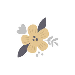 vector image of a cute flower wreath