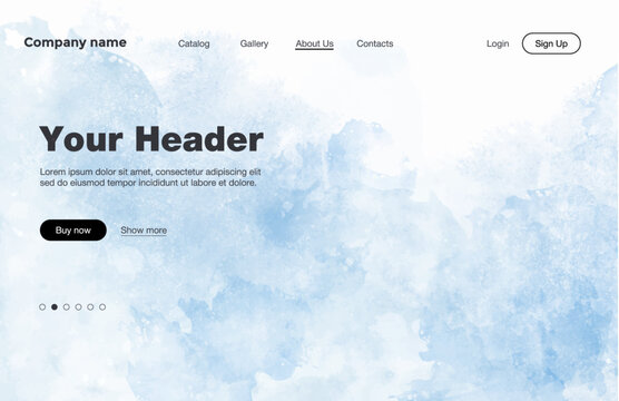 Cloud Computing Background, Blue Landing Page