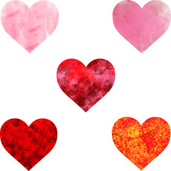 Fototapeta premium valentines day heart set illustration