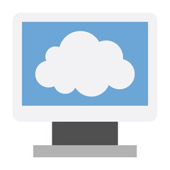 Flat color icon for internet.