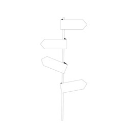 Obraz premium Signpost. Make a decision.