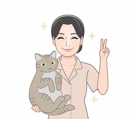 猫が好きな女性