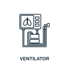 Ventilator icon. Line element from medical equipment collection. Linear Ventilator icon sign for web design, infographics and more.