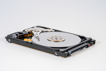 Hard disk isolated on a white background.