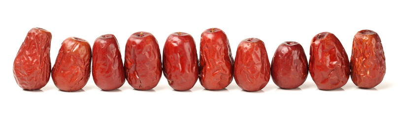 ujube or chinese date on white background