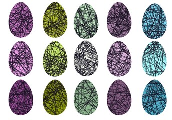 Easter set with eggs for wallpaper and fabrics and textiles and packaging and gifts 