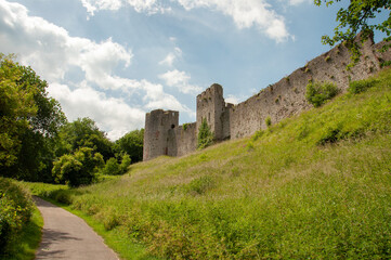 Fototapeta na wymiar Chepstow castle in Wales, UK.