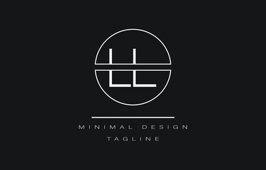 LLL Minimalist Logo Design Vector Art Illustration