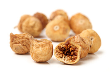 dried fig on white background 