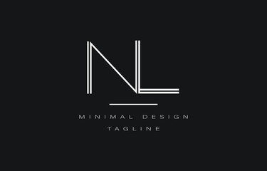 NL or LN Minimalist Vector Art Illustration Minimal Design