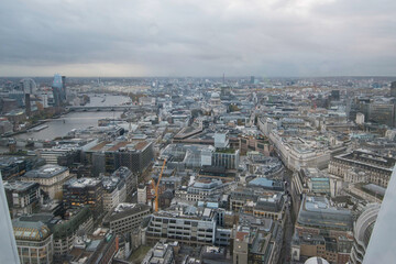 Fototapeta na wymiar View of St Paul's Cathedral from the Sky Garden