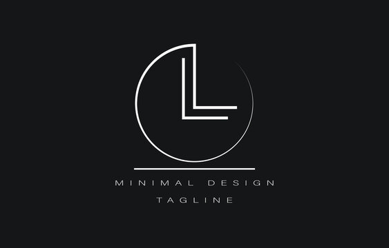 LLL Minimalist Logo Design Vector Art Illustration