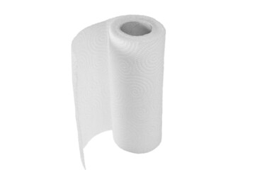 Roll of toilet paper. Isolation on white. Paper napkins.