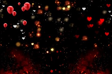 3d render illustration, Amazing picture of valentine hearts background