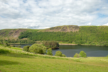 Summertime scenery around the Elan valley, near Rhayader,  Powys, Wales, UK.