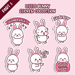 Set of little duck sticker collection. Kawaii cute cartoon character design. Wonderful, shock, angry, sorry, lets go, great work emoticon