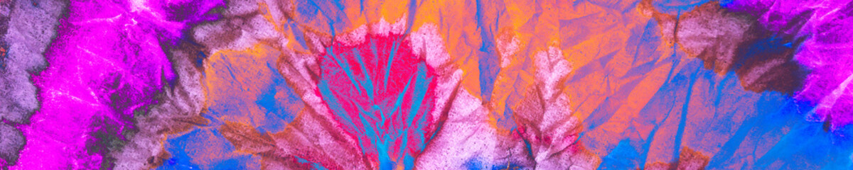 Pink Exotic Print. Hippie Tye Dye. Colored