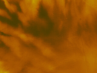 Ochre Hand Painted Colours. Green Drip Patterns.