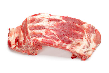 Fototapeta premium Raw Pork Ribs Isolated On White Background