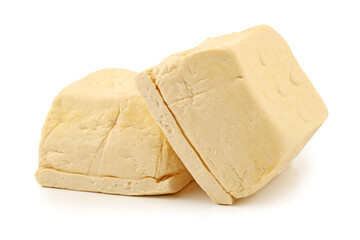 tofu on white background