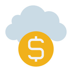 Flat color icon for money storage.