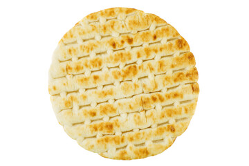 Greek pita isolated on a white background
