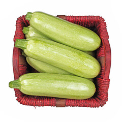 zucchini courgette isolated on white background 